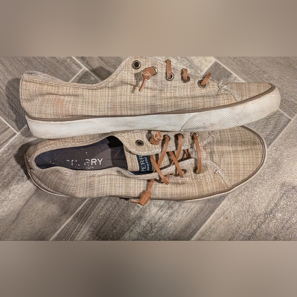 Sperry Tan Textured Slip-On Loafers - Picture 7 of 7